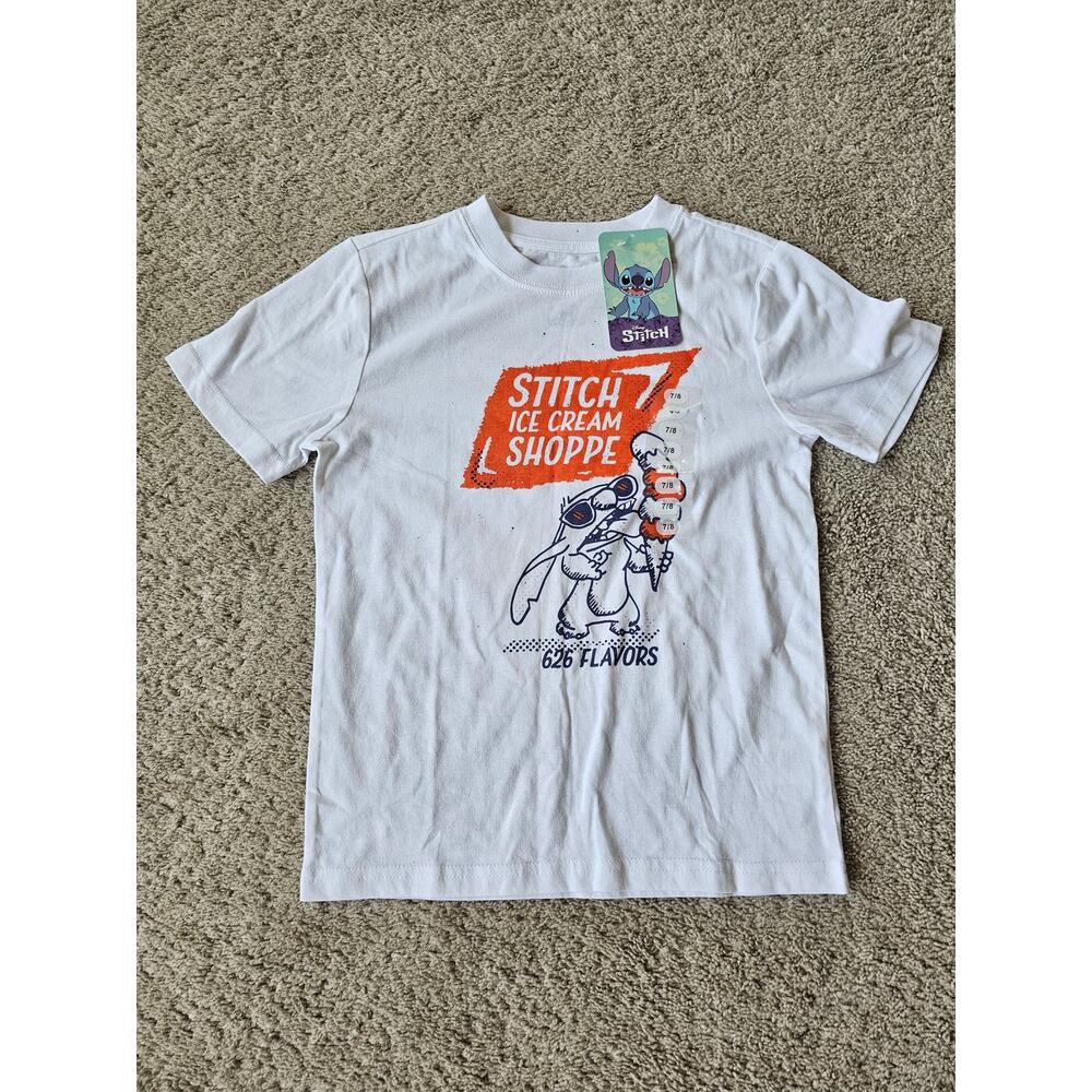 Disney lilo and stitch t-shirt ice cream Shoppe Shirt Kids size 7/8
